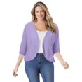 thumbnail image 1 of Woman Within Plus Size Rib Trim Cardigan Shrug Sweater, 1 of 6
