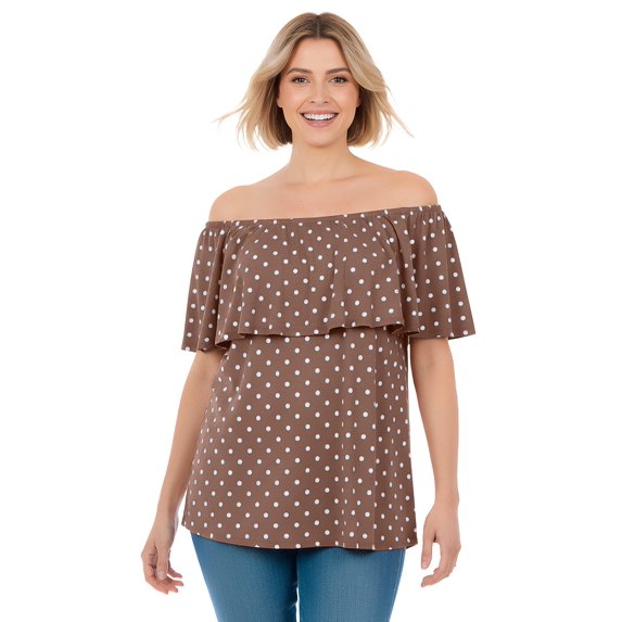 Woman Within Plus Size Ruffle Tee