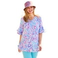thumbnail image 1 of Woman Within Plus Size Ruffled Elbow-Sleeve Tunic, 1 of 4