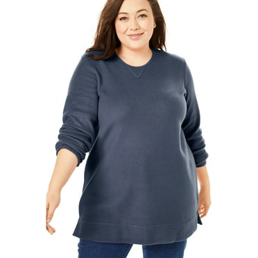 Terra & Sky Women's Plus Size Fleece Athleisure Sweatshirt - Walmart.com