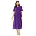 thumbnail image 1 of Woman Within Plus Size Short-Sleeve Button-Front Pocket Dress (Petite Available), 1 of 6