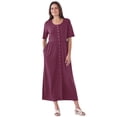 thumbnail image 1 of Woman Within Plus Size Short-Sleeve Button-Front Pocket Dress (Petite Available), 1 of 6