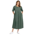 thumbnail image 1 of Woman Within Plus Size Short-Sleeve Button-Front Pocket Dress (Petite Available), 1 of 6