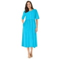 thumbnail image 1 of Woman Within Plus Size Short-Sleeve Button-Front Pocket Dress (Petite Available), 1 of 5