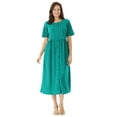 thumbnail image 1 of Woman Within Plus Size Short-Sleeve Button-Front Pocket Dress (Petite Available), 1 of 6