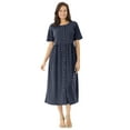 thumbnail image 1 of Woman Within Plus Size Short-Sleeve Button-Front Pocket Dress (Petite Available), 1 of 6