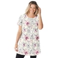 thumbnail image 1 of Woman Within Plus Size Short-Sleeve Pintucked Henley Tunic, 1 of 5