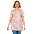 thumbnail image 1 of Woman Within Plus Size Short Sleeve Watercolor Tunic, 1 of 3