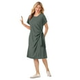 thumbnail image 1 of Woman Within Plus Size Side Knot Tee Dress, 1 of 1