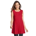 thumbnail image 1 of Woman Within Plus Size Sleeveless Fit-And-Flare Tunic Top, 1 of 4