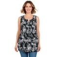 thumbnail image 1 of Woman Within Plus Size Sleeveless Pintuck Gauze Shirt, 1 of 3