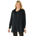 thumbnail image 1 of Woman Within Plus Size Snap Hoodie Pocket Sweatshirt, 1 of 3