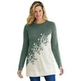 thumbnail image 1 of Woman Within Plus Size Holiday Snowflake Jacquard Sweater, 1 of 6