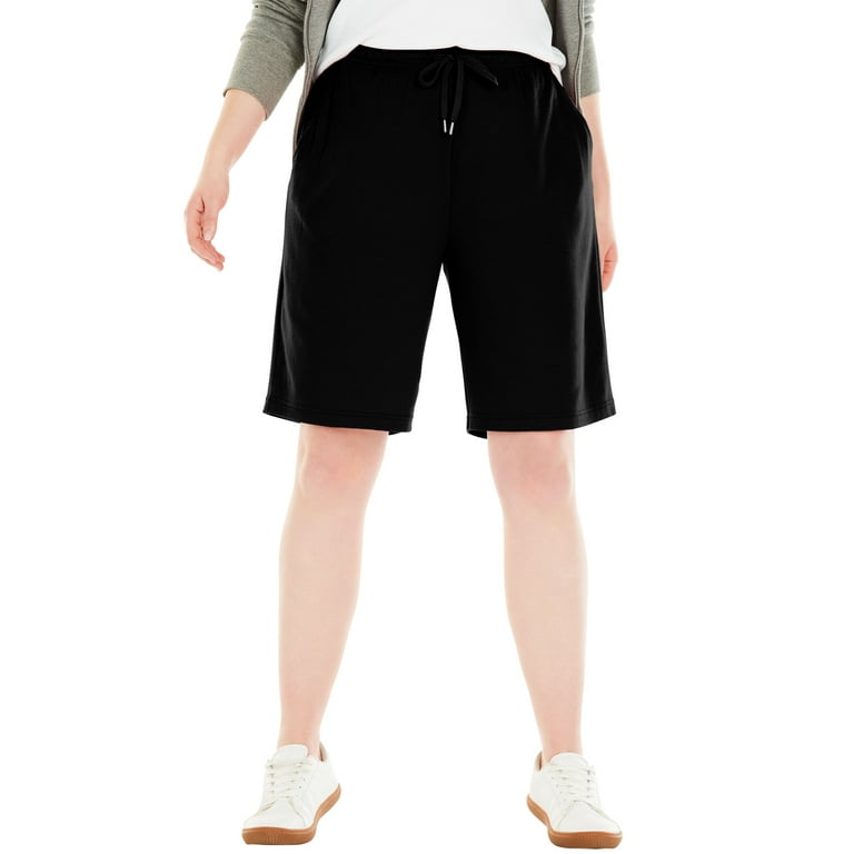 Woman within top knit shorts
