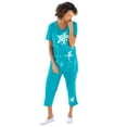 thumbnail image 1 of Woman Within Plus Size Starfish Tee And Capri Set, 1 of 5