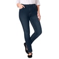 thumbnail image 1 of Woman Within Plus Size Stretch Straight-Leg Clean Jeans, 1 of 6