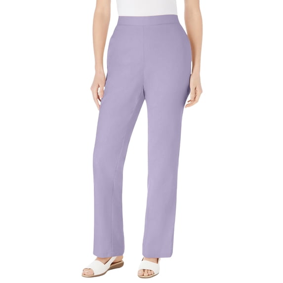 Woman Within Plus Size Straight Leg Linen Pant