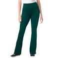 thumbnail image 1 of Woman Within Plus Size Stretch-Cotton Knit Pull-On Bootcut Leggings, 1 of 6