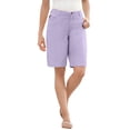 thumbnail image 1 of Woman Within Plus Size Stretch-Denim Five-Pocket Bermuda Jeans Shorts, 1 of 5