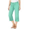 thumbnail image 1 of Woman Within Plus Size Stretch Denim Five-Pocket Capri Jeans, 1 of 6