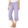 thumbnail image 1 of Woman Within Plus Size Stretch Denim Five-Pocket Capri Jeans, 1 of 3