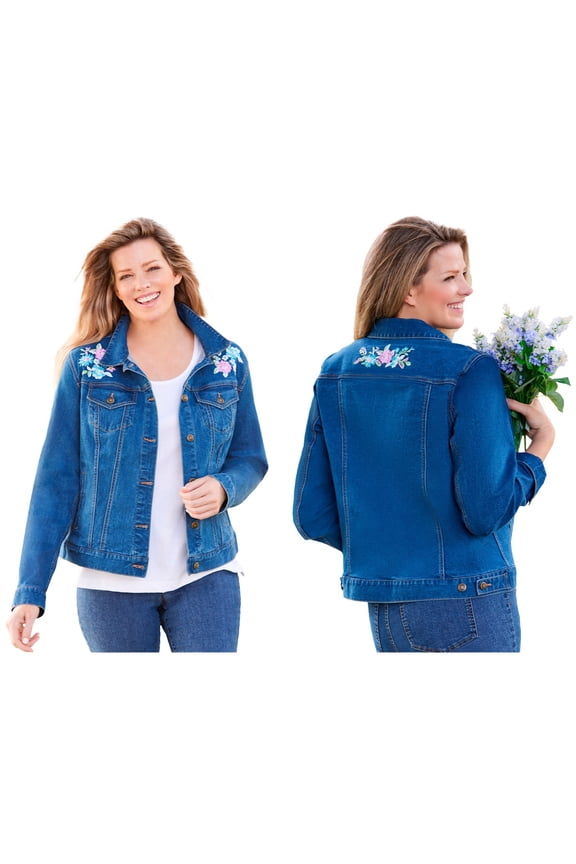 Stretch Denim Jacket Cropped Jean Jacket
