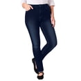 thumbnail image 1 of Woman Within Plus Size Stretch Straight-Leg Clean Jeans, 1 of 6