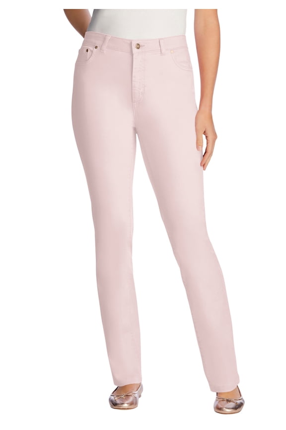 Plus Size Tall Straight-Leg Stretch Denim Five-Pocket Jeans