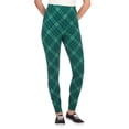 thumbnail image 1 of Woman Within Plus Size Tall Stretch-Cotton Knit Pull-On Printed Leggings, 1 of 2