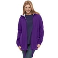 thumbnail image 1 of Woman Within Plus Size Thermal Waffle Lined Fleece Hoodie Oversized, 1 of 2
