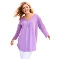 thumbnail image 1 of Woman Within Plus Size Three-Quarter Sleeve Zipper Tunic, 1 of 5