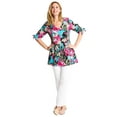 thumbnail image 1 of Woman Within Plus Size Three-Quarter Tie-Sleeve Tunic, 1 of 2