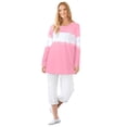 thumbnail image 1 of Woman Within Plus Size Tie-Dyed Knit Sweatshirt Tunic, 1 of 6