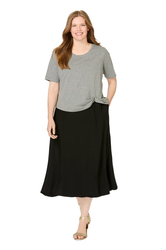 Plus Size Two-Fer Tee Dress