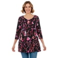 thumbnail image 1 of Woman Within Plus Size V-Neck Pintucked Tunic, 1 of 6