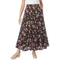 thumbnail image 1 of Woman Within Plus Size Wide Elastic Waist Skirt, 1 of 4