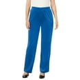 thumbnail image 1 of Woman Within Plus Size Wide-Leg Velour Pant, 1 of 3