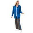 thumbnail image 1 of Woman Within Plus Size Zip Front Hoodie Jacket Long Oversized Fleece Jacket, 1 of 5