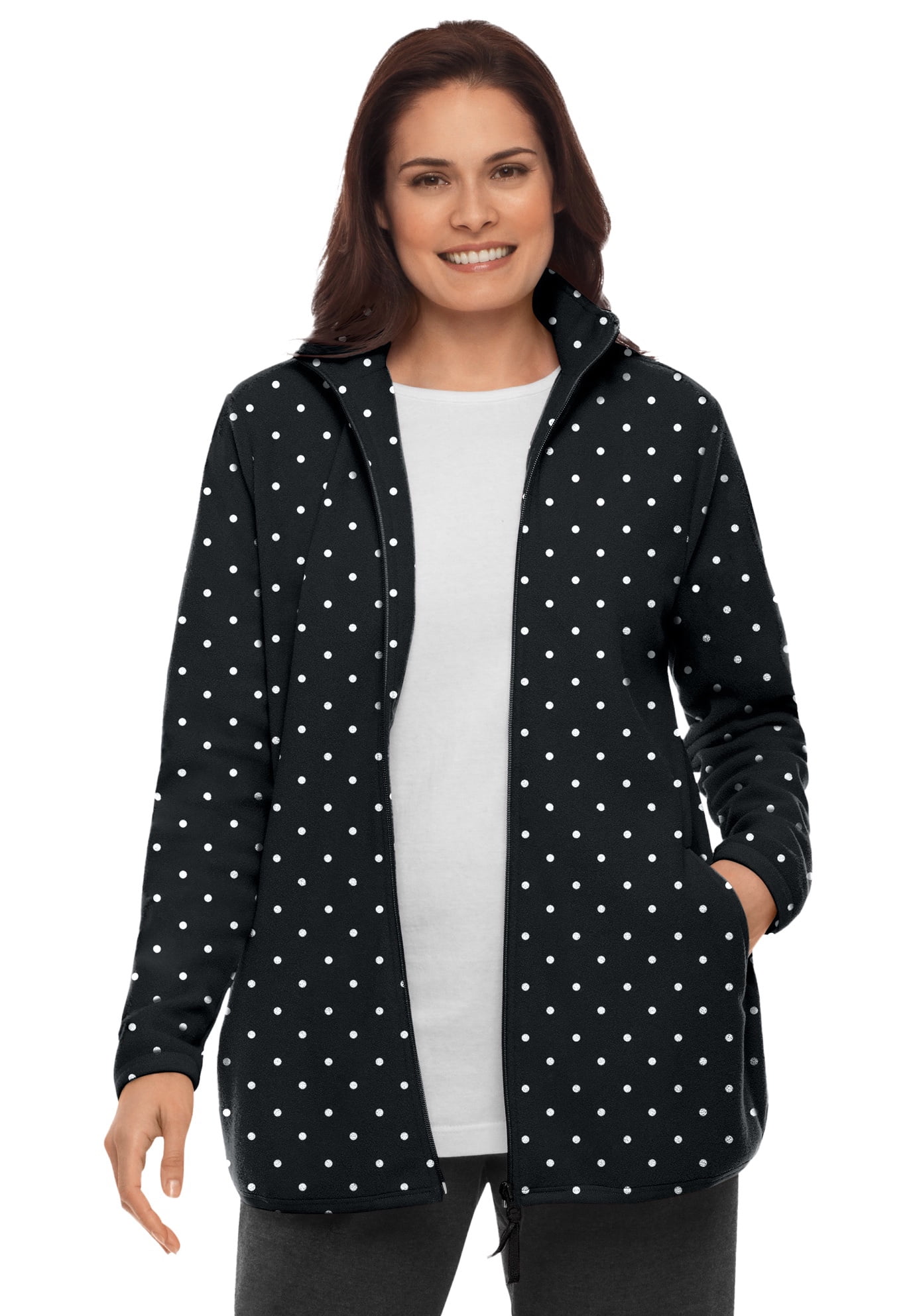 Plus size microfleece clearance jacket