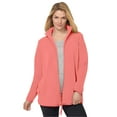 thumbnail image 1 of Woman Within Plus Size Zip-Front Microfleece Jacket Long Oversized Fleece, 1 of 6