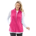 thumbnail image 1 of Woman Within Plus Size Zip-Front Microfleece Vest Long Fleece Vest, 1 of 6