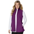 thumbnail image 1 of Woman Within Plus Size Zip-Front Microfleece Vest Long Fleece Vest, 1 of 6