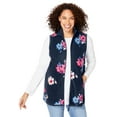 thumbnail image 1 of Woman Within Plus Size Zip-Front Microfleece Vest Long Fleece Vest, 1 of 5