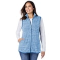 thumbnail image 1 of Woman Within Zip-Front Microfleece Vest Long Fleece Vest, 1 of 5