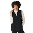 thumbnail image 1 of Woman Within Plus Size Zip-Front Microfleece Vest Long Fleece Vest, 1 of 5