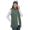 thumbnail image 1 of Woman Within Plus Size Zip-Front Quilted Vest Long Lightweight Gilet, 1 of 6