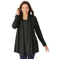 thumbnail image 1 of Woman Within Plus Size 2-Fer Cardigan & Attached Lace Tunic, 1 of 6