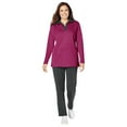 thumbnail image 1 of Woman Within Plus Size 2-Piece Fleece Polo Set, 1 of 3