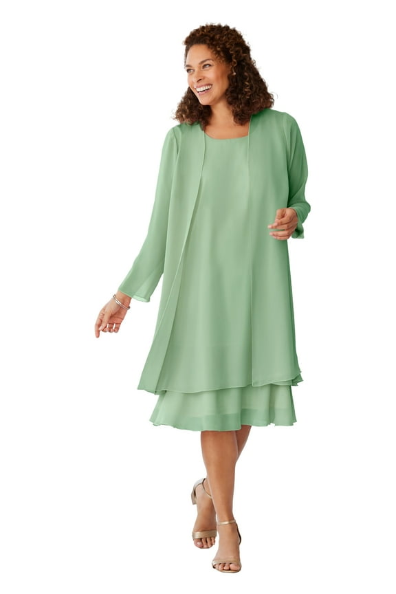 Plus Size 2-Piece Jacket Dress