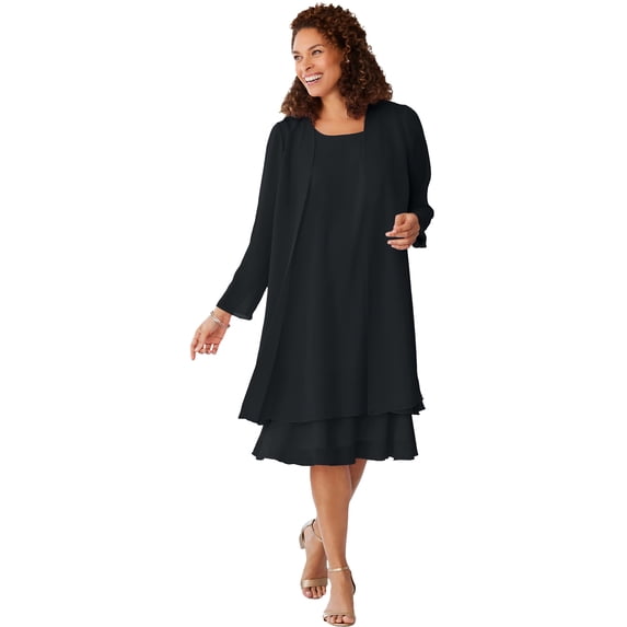 Woman Within Plus Size 2-Piece Jacket Dress